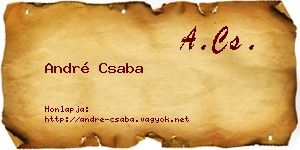 André Csaba névjegykártya
